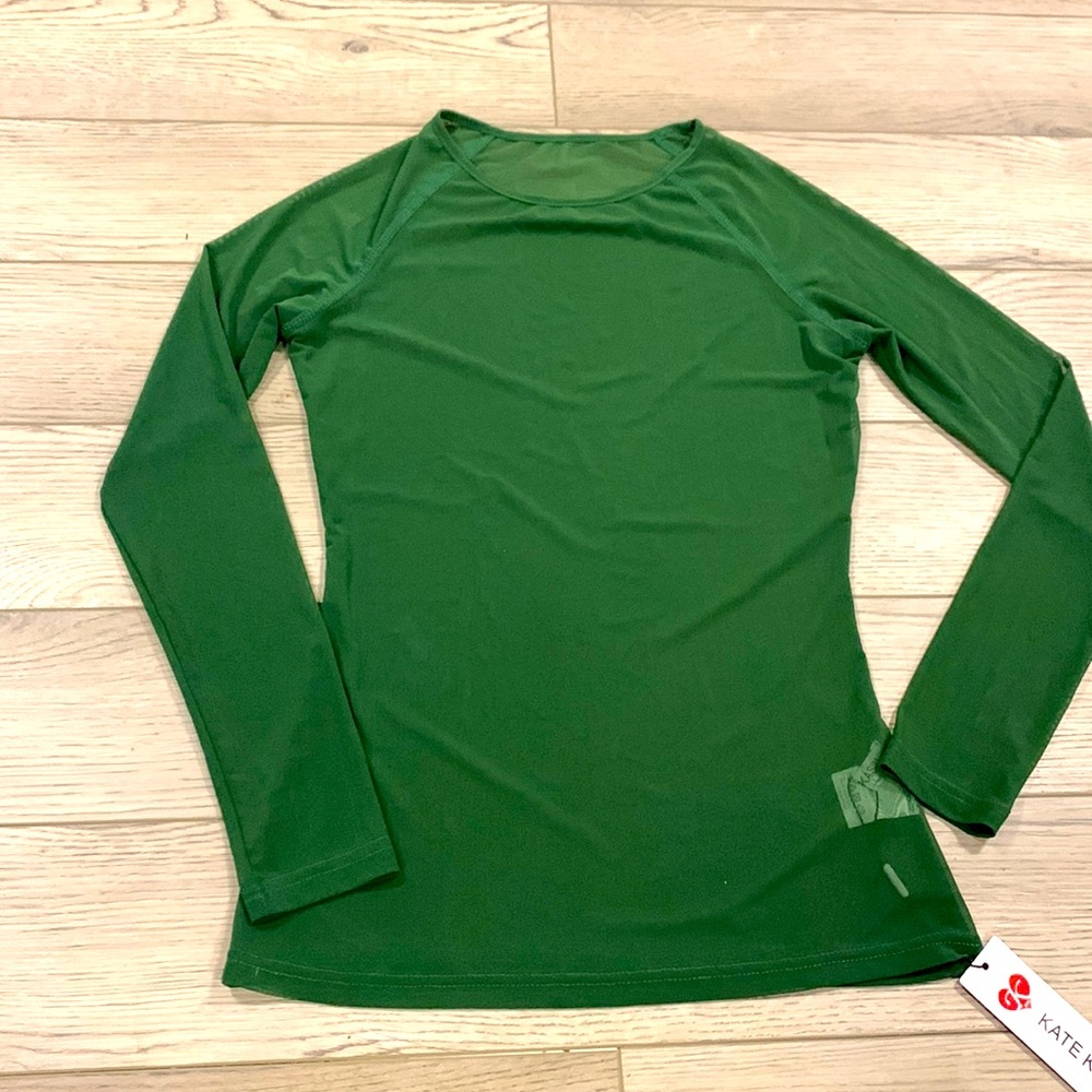 Green medium sheer top
